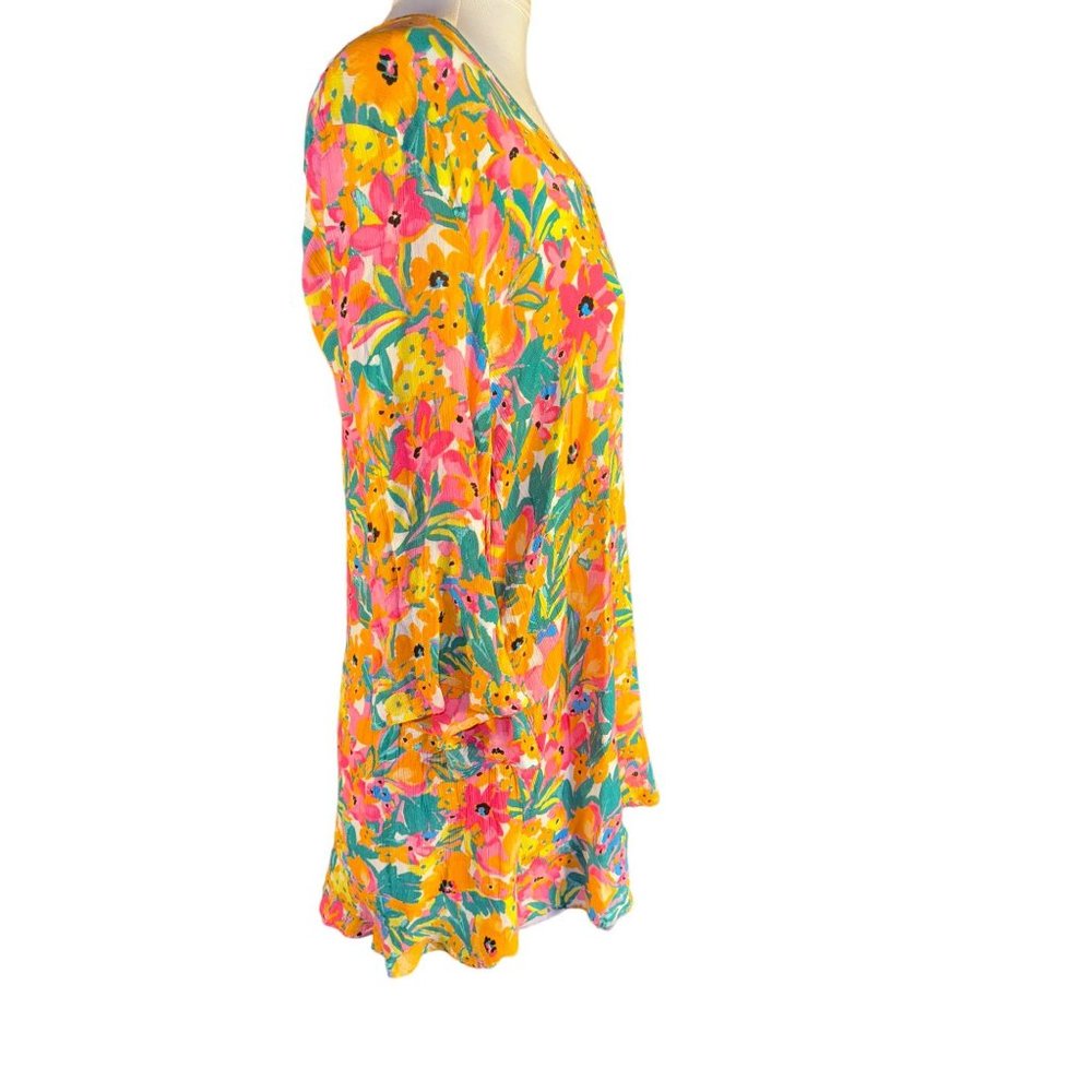 Anne Cole Summer Floral Design with Ruffle Sleeve Women Size XS - Picture 5 of 9